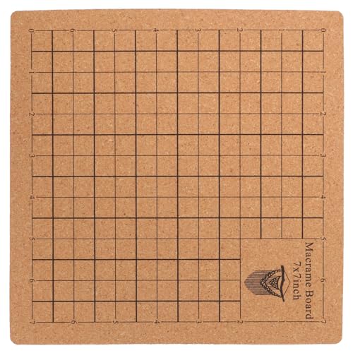 EXCEART Macrame Board Wooden Braiding Craft Helper Board Large Knitting Board Double-Sided Grids Large Cork Crochet Blocking Board