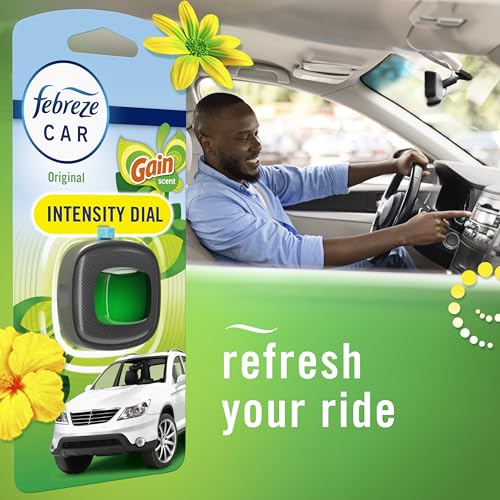 Image of Febreze Car Air Freshener, Car Vent Clip and Odor Fighter, Gain Original Scent, 8 Count