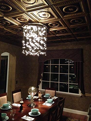 Laurel Wreath-Faux Tin Ceiling Tile - Antique Brass 25-Pack #TOP5