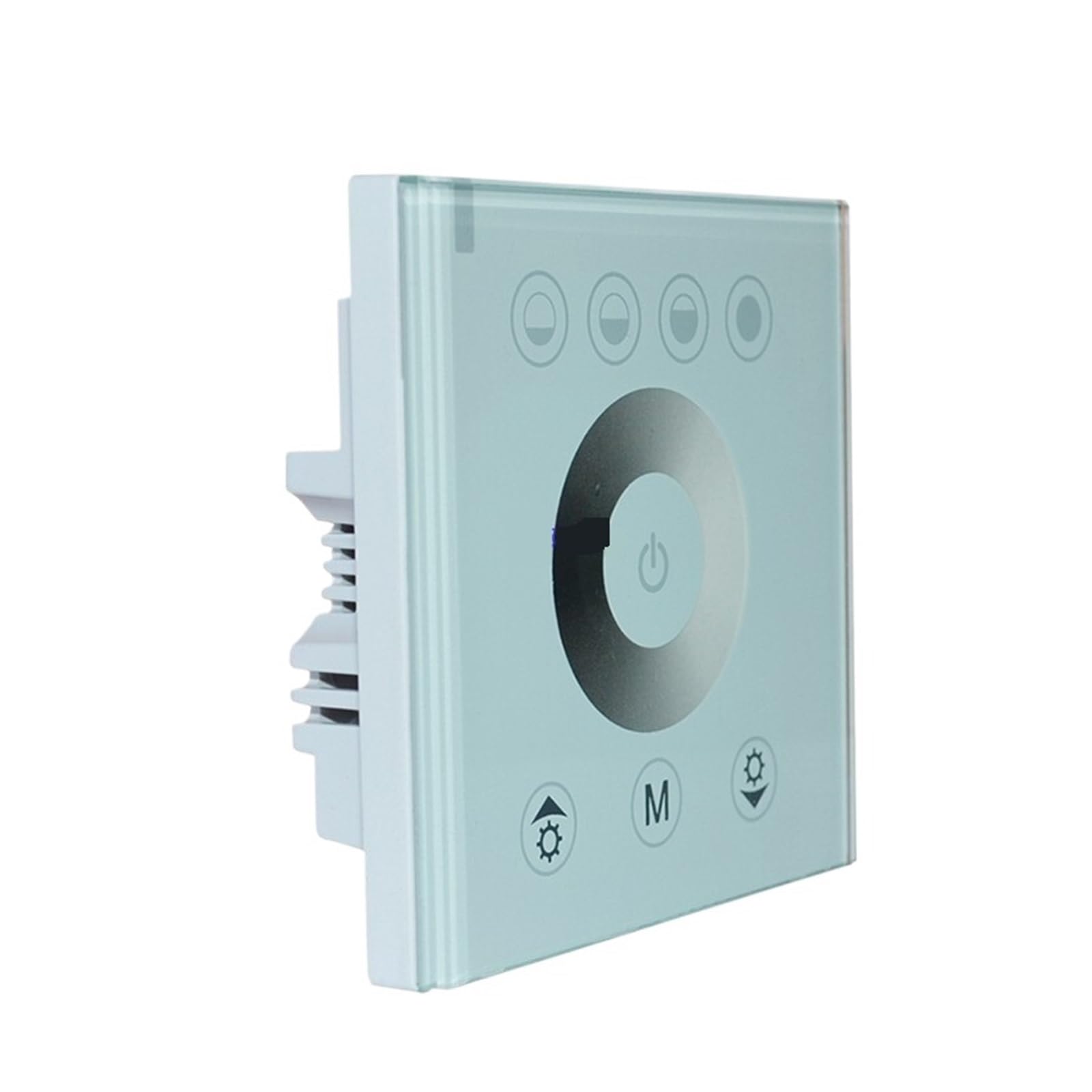 Controlador táctil LED integrado tipo 86 para panel monocolor de 12V y 24V en color blanco
