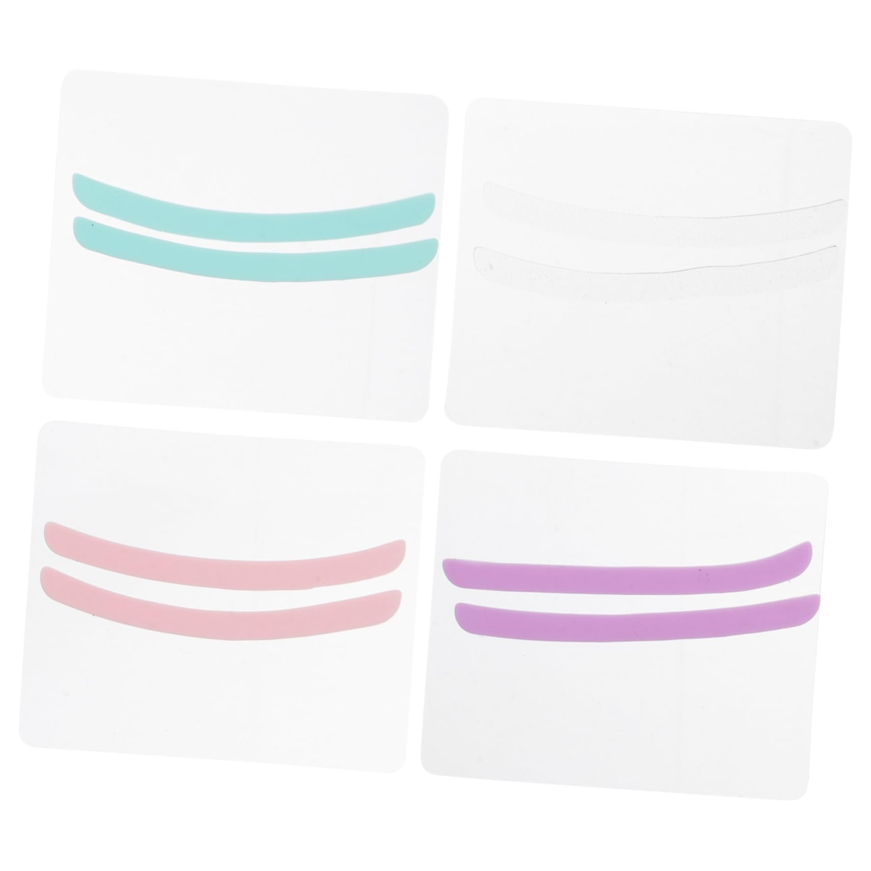 FRCOLOR 4 Pairs Lash Lift Rods Silicone Eye Patches for Wrinkles Reusable Pads Eyelash Perm Pads Eyelash Lifters Eyelash Curler Pads