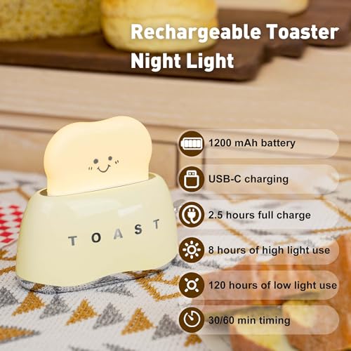 Lámpara de Mesa Infantil con Luz LED Diseño Tostadora miniatura 5