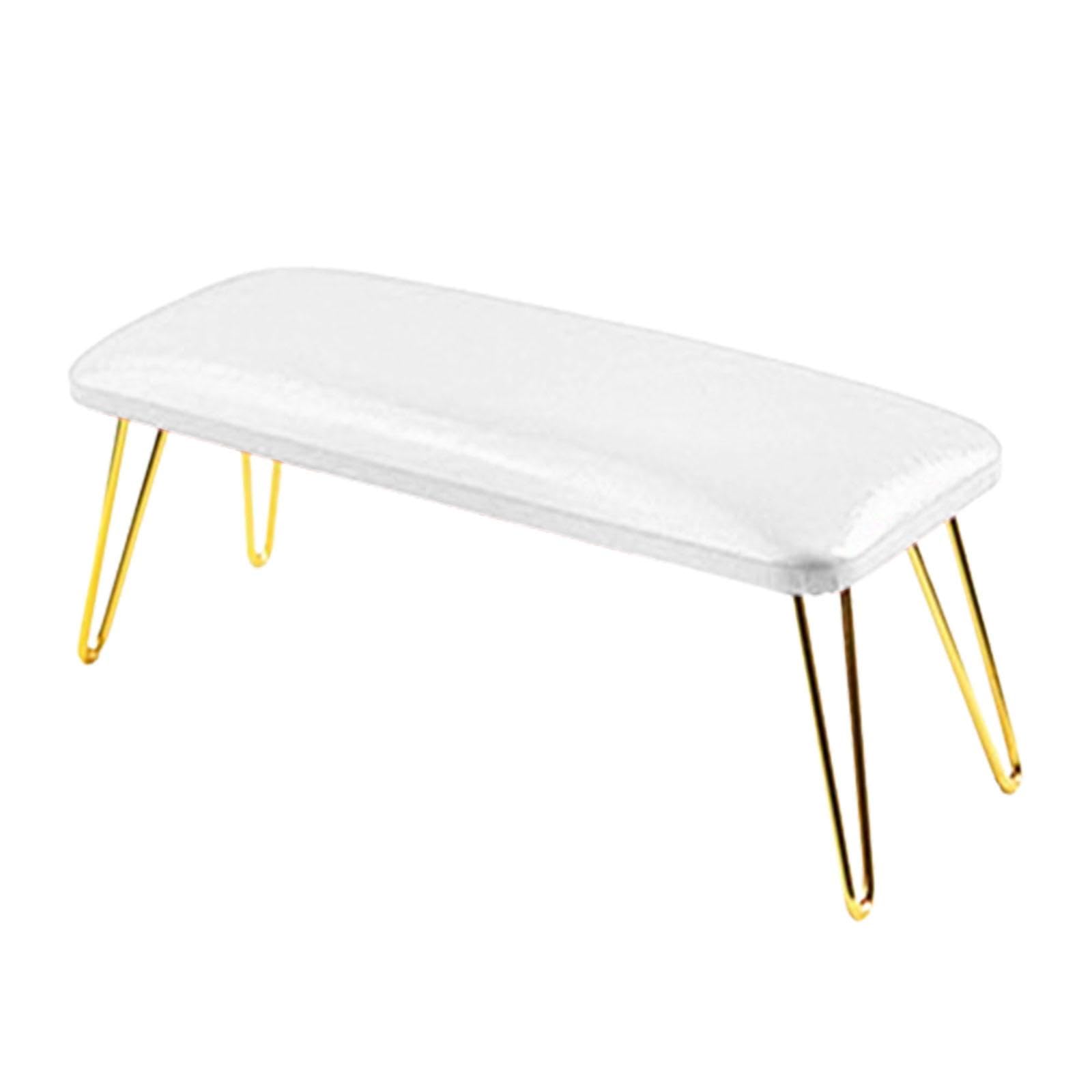 Tappetino per Unghie, Poggia Unghie per Manicure, Poggia Braccio per Unghie, Poggia Mano per Unghie per L'uso Da Parte di Un Tecnico Delle Unghie, Bianco e oro
