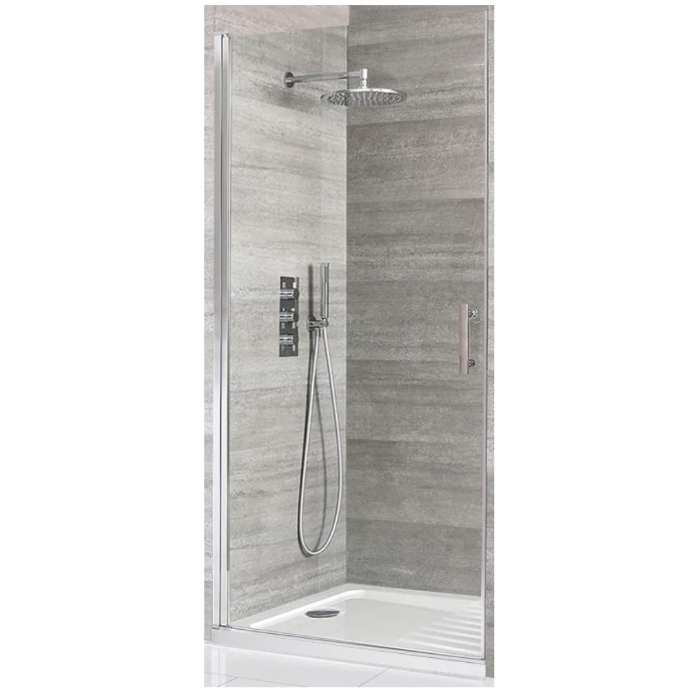 Milano Portland Chrome Hinged Door Shower Enclosure Drying Tray - 1700mm x 800mm