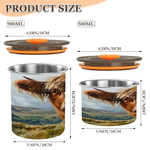 Envase hermético para café acero inoxidable 500 ml miniatura 2