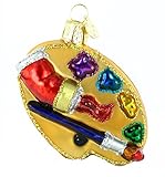 Old World Christmas Ornaments: Artist's Palette Glass Blown Ornaments for Christmas Tree