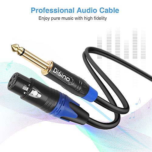 Disino SJ-635-XLR-100 Female Xlr To 1/4 Inch (6.35Mm) Ts Mono Jack Microphone Cable thumb #3