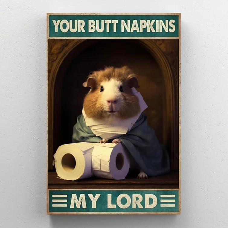 Preeklen Pig Your Butt Napkins My Lord Funny Wall Decor For Home Bars Pubs Cafes Retro Art Sign Rusty Metal Tin Sign 8x12 Inch