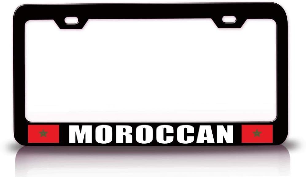 Moroccan Flag Metal Car SUV Truck License Plate Frame Bl u22