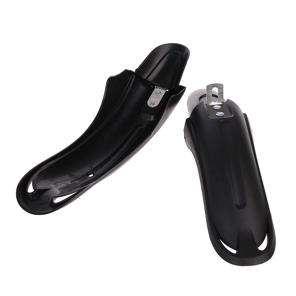 Parafango Bici Bambini 12 Pollici - Set Anteriore E Posteriore Antispruzzi Nero - Plastica Resistente