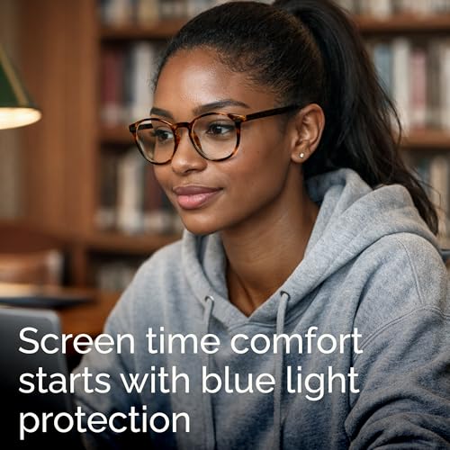 Image of IBOANN Chic & Comfy Blue Light Glasses for Women - 3-Pack Round Frames, Screen-Ready Style with UV Protection Coating