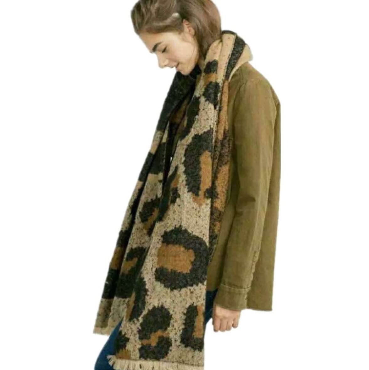 Bufanda Chal Bufanda Con Estampado De Leopardo Chales De Invierno Y Bufanda Envolvente Señoras Cálidas Largas Suave y Cálida