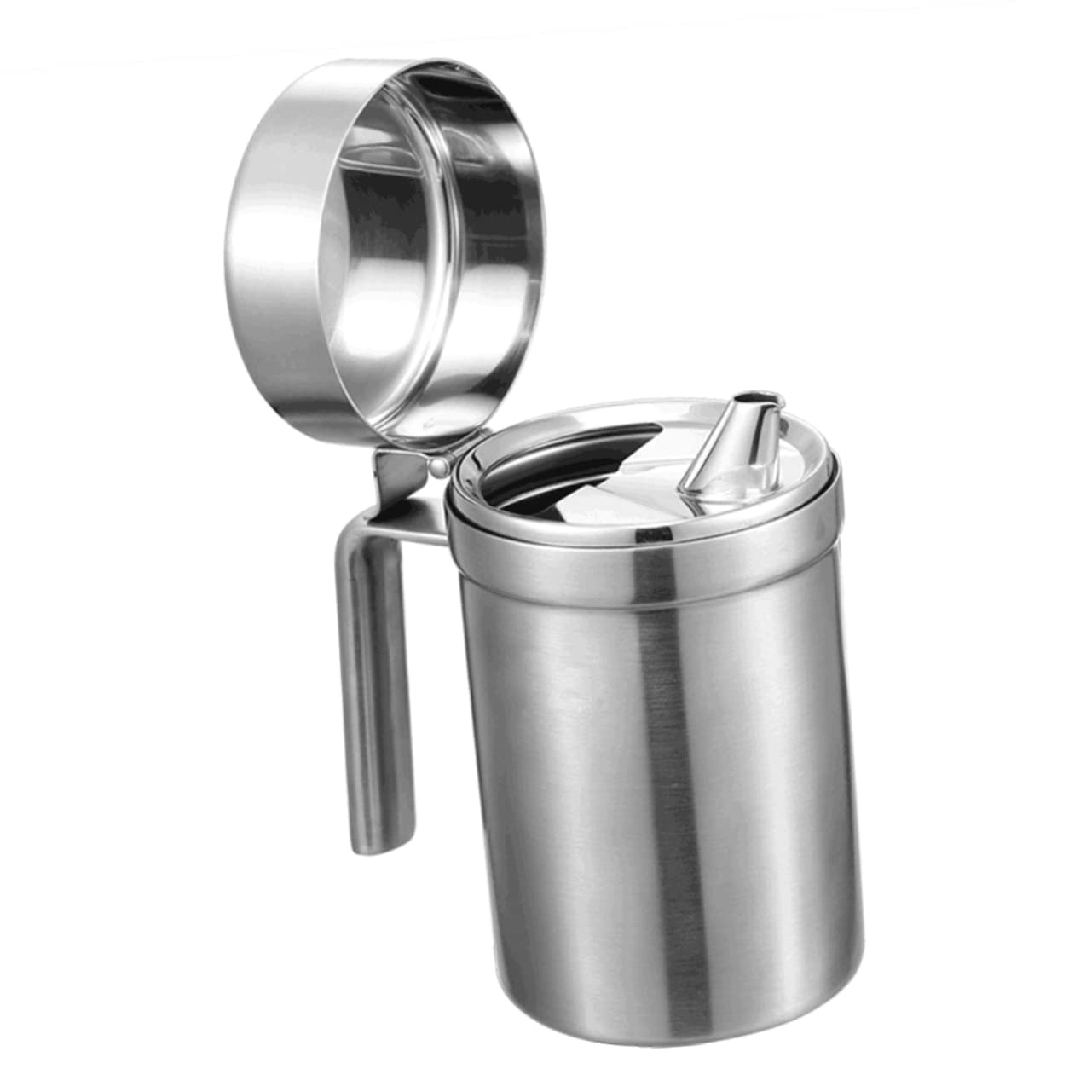 Gatuida Bouteille 550ml en Acier Inoxydable 304 Anti-goutte Distributeur D'huile Bec Verseur Pratique et Design Stable Cuisine Domestique