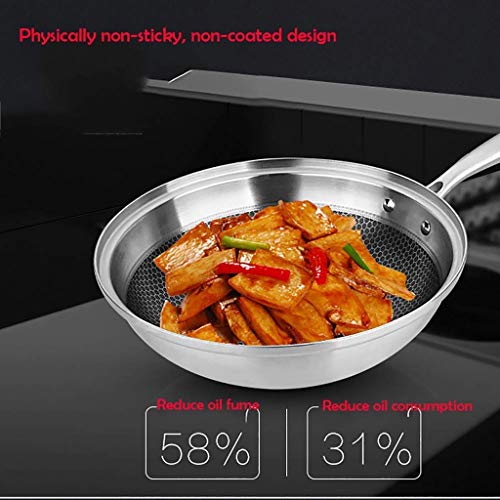 Wok de acero inoxidable con mango auxiliar y tapa miniatura 3