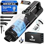 VALKER® Handstaubsauger Akku [TESTSIEGER] Starke Saugleistung 80000 RPM | Druckluft Funktion 2-in-1 | Waschbarer HEPA-Filter | Handsauger Kabellos für Auto & Zuhause | Mastergrip