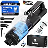 VALKER® Handstaubsauger Akku [TESTSIEGER] Starke Saugleistung bis 19000 PA | Lange Akkulaufzeit bis 30 Minuten | Waschbarer HEPA-Filter | Handsauger Kabellos für Auto & Zuhause | Mastergrip
