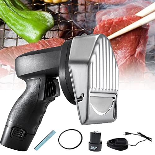 Commerical Turkish Kebab Slicer, Sliced Meat Gyros Knife, with 2 Blades for Shawarma Doner Gyros Knife,A-Cordless