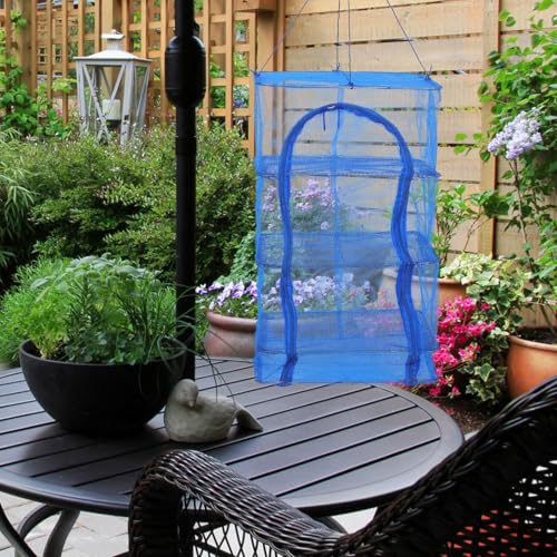 Filet de séchage suspendu pliable multi-couches avec fermeture éclair de protection - 8