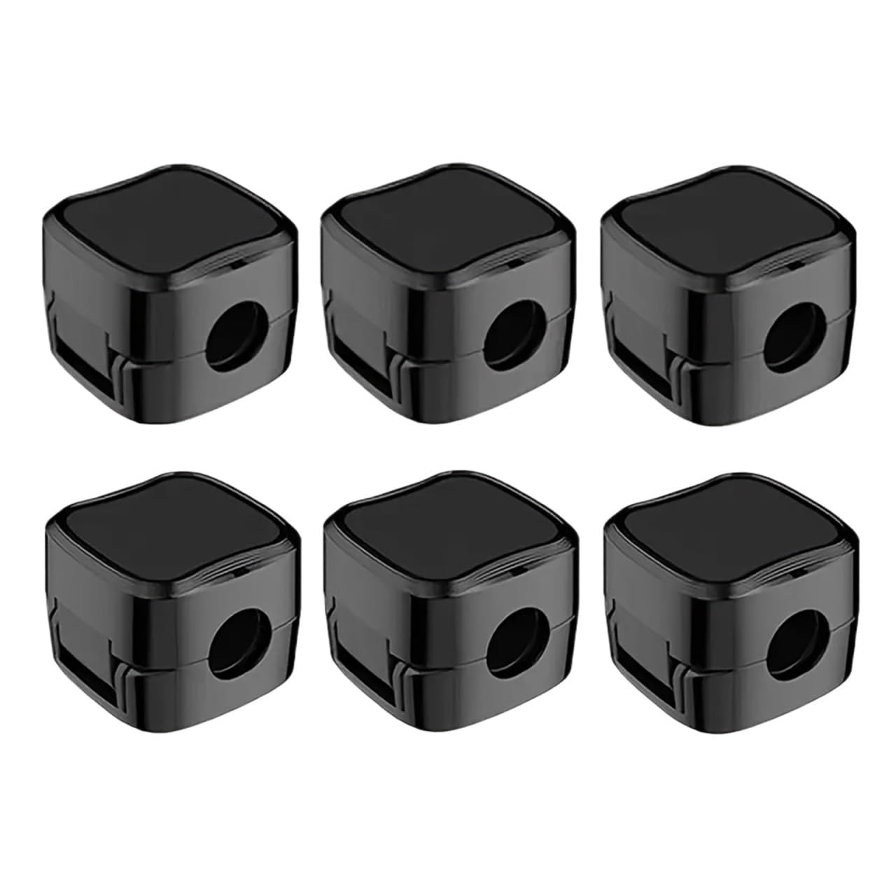 Shungong 6Pcs Black Magnetic Cord Organizer Holder - 6Pcs Desktop Cable Clip For Efficient Cable Management In Kitchen & Office(6Pcs Black)