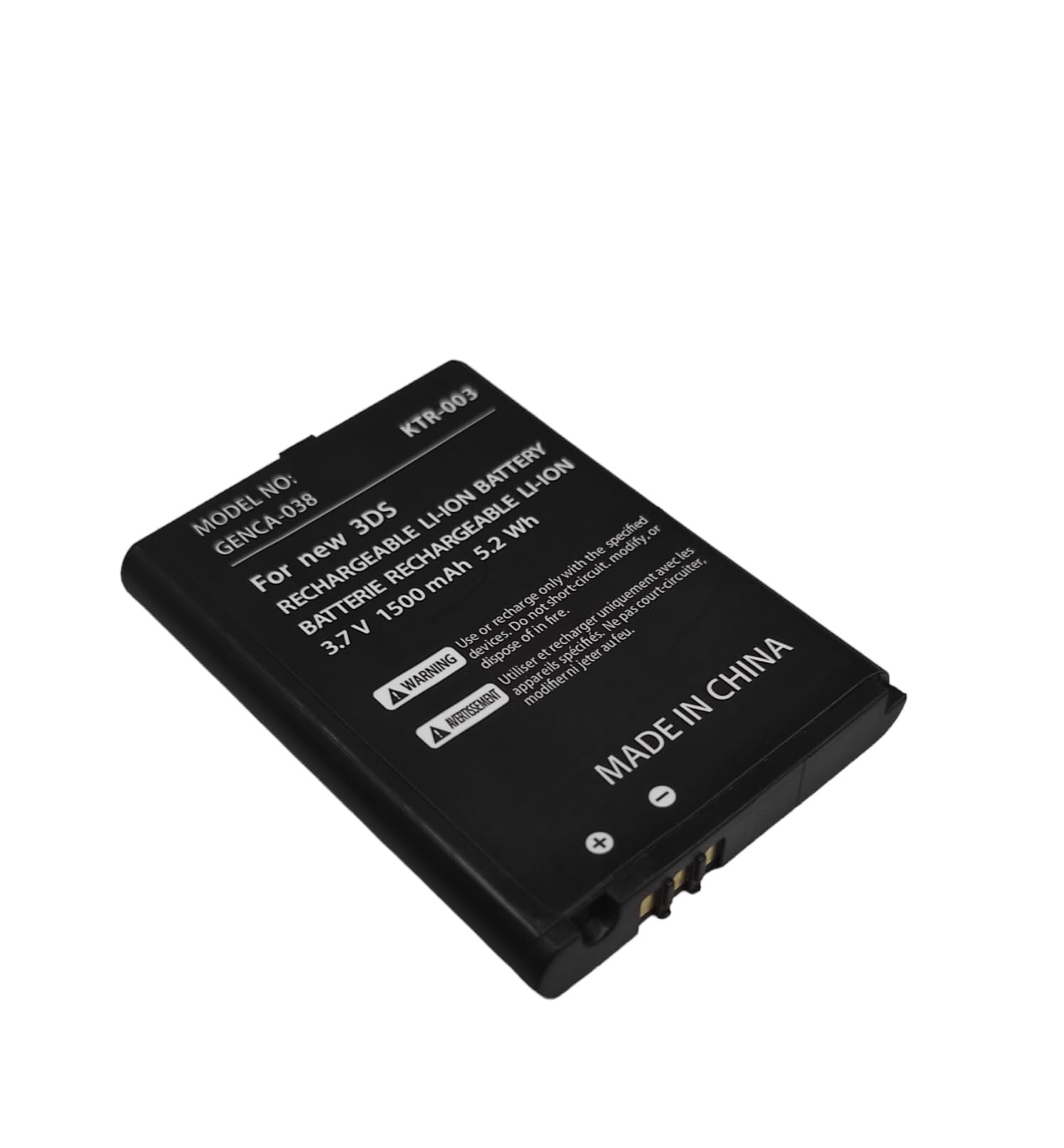 Link-e : Batterie Rechargeable de Remplacement 3.7V 1500mAh Compatible avec Console de Jeu Nintendo New 3DS