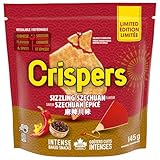 CRISPERS, Sizzling Szechuan Crackers, Salty Snacks, Baked In Canada, 145 g