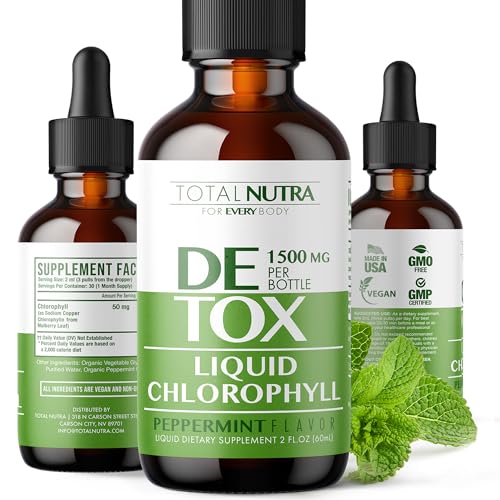 Liquid Chlorophyll Drops 50mg: Vegan Chlorophyll Liquid Drops for Natural