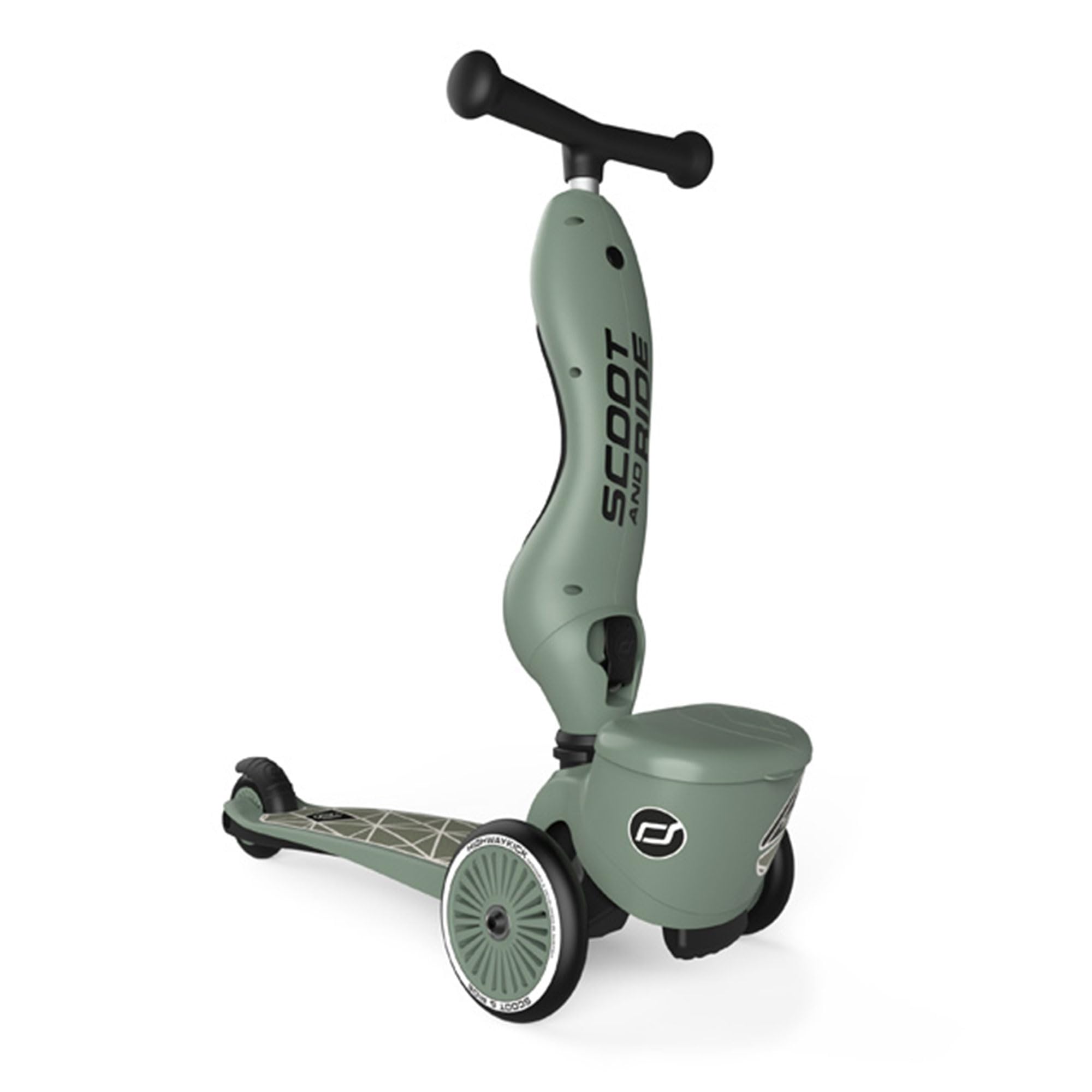 Scoot & Ride Unisex – Bambini Highwaykick 1 Lifestyle Kickboard con seduta e contenitore..