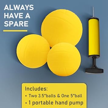 metaball Spike Replacement Game Balls Pack of 3 (One 5 and Two 3.5) Compatible with Pumped Spike Standard Game Set