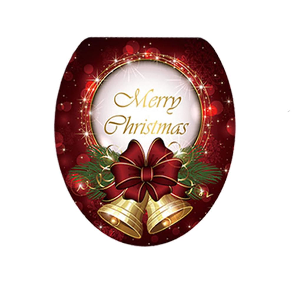 Cabilock Teiliges Weihnachts Cartoon Badteppich Set rutschfeste Toilettenmatte mit Deckel für Badezimmer Hochabsorbierend und Pflegeleicht für Zuhause und Hotels