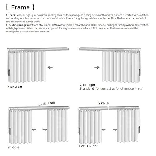 Manual/Motorized 3.5'' Blackout Vertical Blinds Blockout Sheer Shades Custom Made Model Ds1,Websize Priced At Manual(1Pc,39" W X 39" L) Contact Us For Customize Size #TOP4