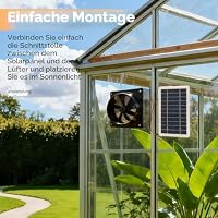 Agatige Solar angetriebener Ableitungslüfter für runde Rohr, 10 W 12 V Solar Panel 100 -mm -Lüftungslüfungs -Kit für kleine Hühnerbaus draußen, Gewächshaus, Schuppen, Haustierhäuser – Ansicht 3