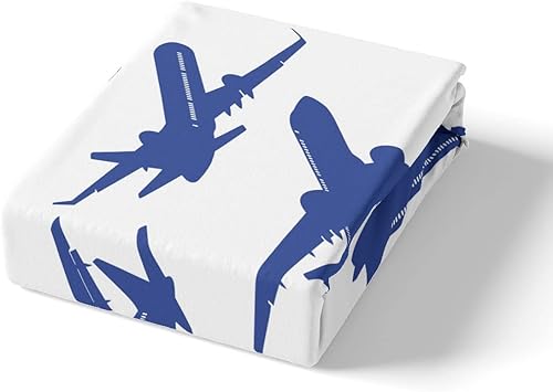 Miniatura 5 de Feelyou Juego de ropa de cama de avión para niños, tamaño individual, funda de edredón para niños, niñas, adolescentes, decoración de dormitorio,