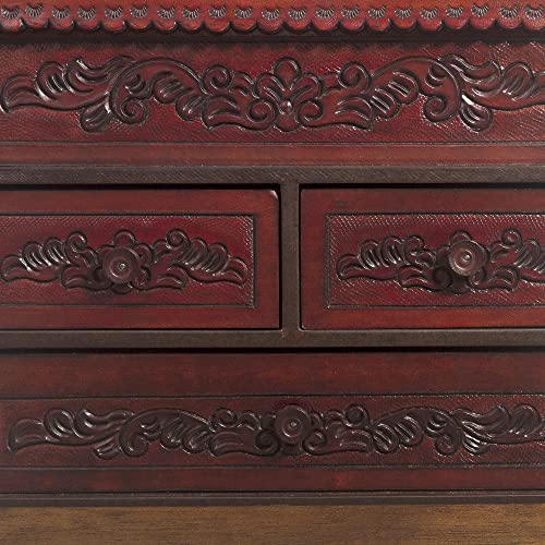 Novica Ancestral Treasure Leather And Wood Jewelry Chest #TOP6