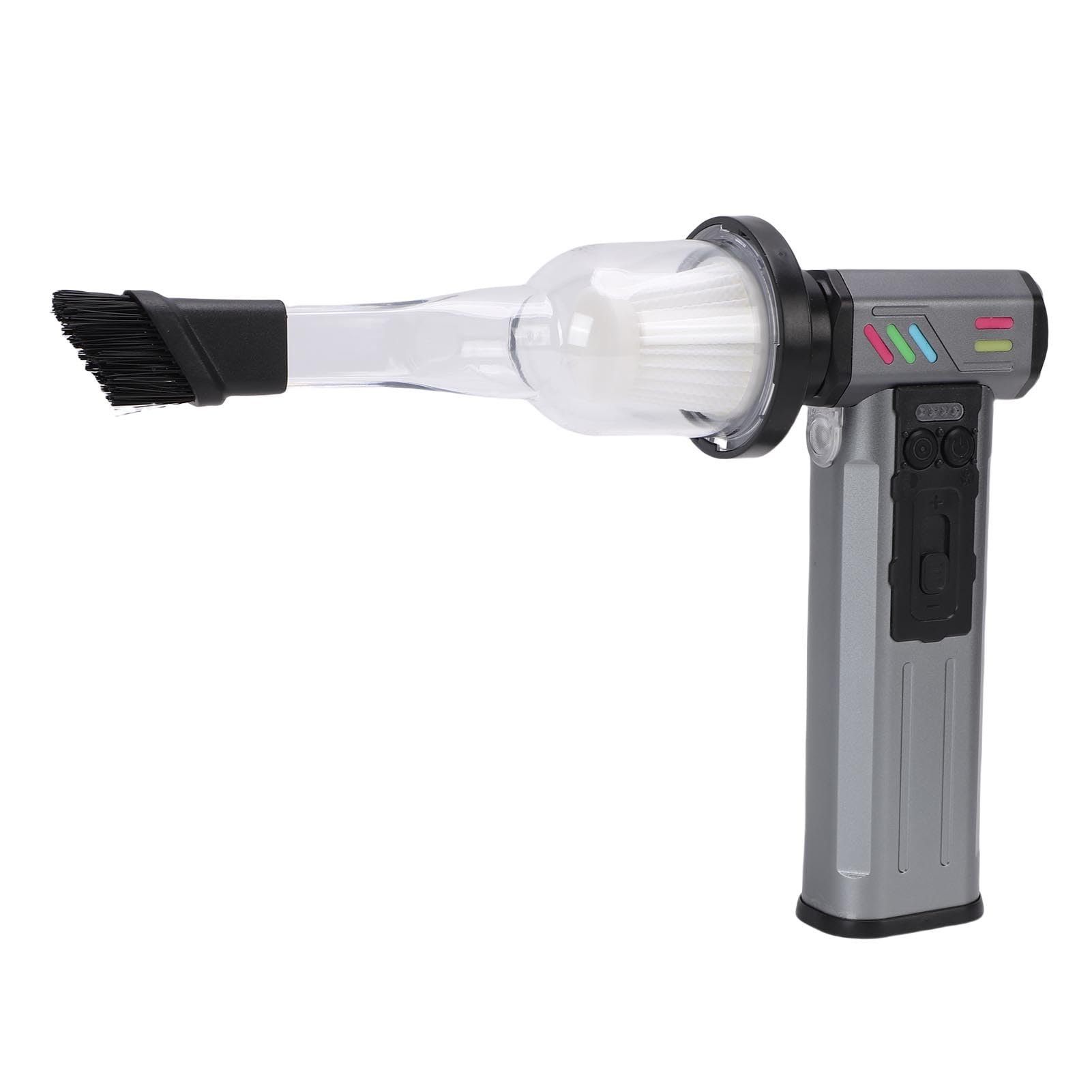 Domary Aspirapolvere Portatile con Soffiante Elettrico Senza Fili Ricaricabile per Tastiera Ed Elettronica Mini Grigio Scuro