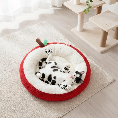 Cama para gatos de invierno semicerrada con base antideslizante para interiores 3