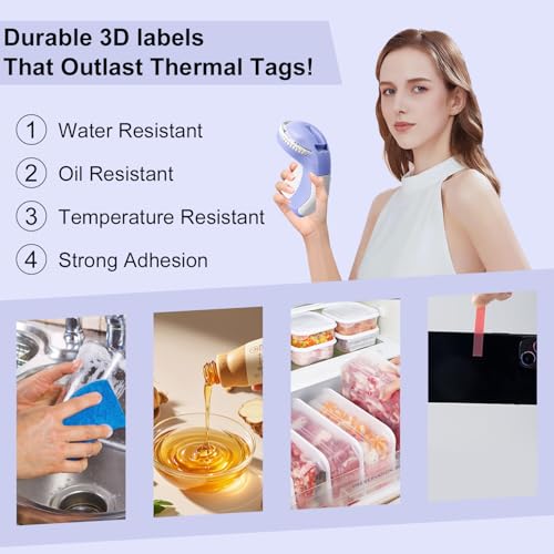 Étiqueteuse à embosser JONITY violette avec 5 rubans adhésifs 3D