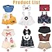 ebuddy 6 Sets 17cm Plush Dolls Clothes - Dress Up Doll Clothing Set Replacement Outfit Collection with Hats & Accessories (No Doll No Glasses)