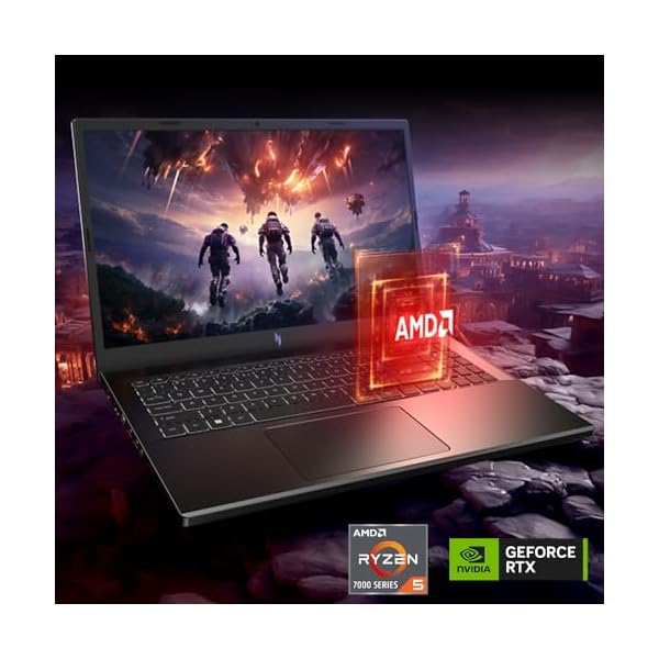 acer Nitro V Gaming Laptop | AMD Ryzen 5 7535HS Hexa-Core Processor | NVIDIA GeForce RTX 4050 Laptop GPU | 15.6" FHD IPS 144Hz Display | 8GB DDR5 | 512GB SSD | WiFi 6 | Backlit KB | ANV15-41-R5N6 - Image 3