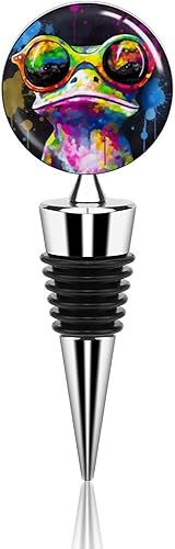 Tapones para botellas de vino, una rana colorida para bebidas de vino, tapón, cubierta de botella, tapones de vino para regalos, bar, fiesta de