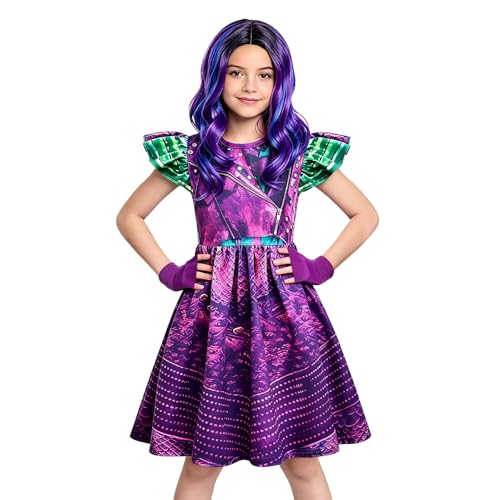 Girls Princess Dress Dresses Fancy Party Outfits Birthday Playwear Purple