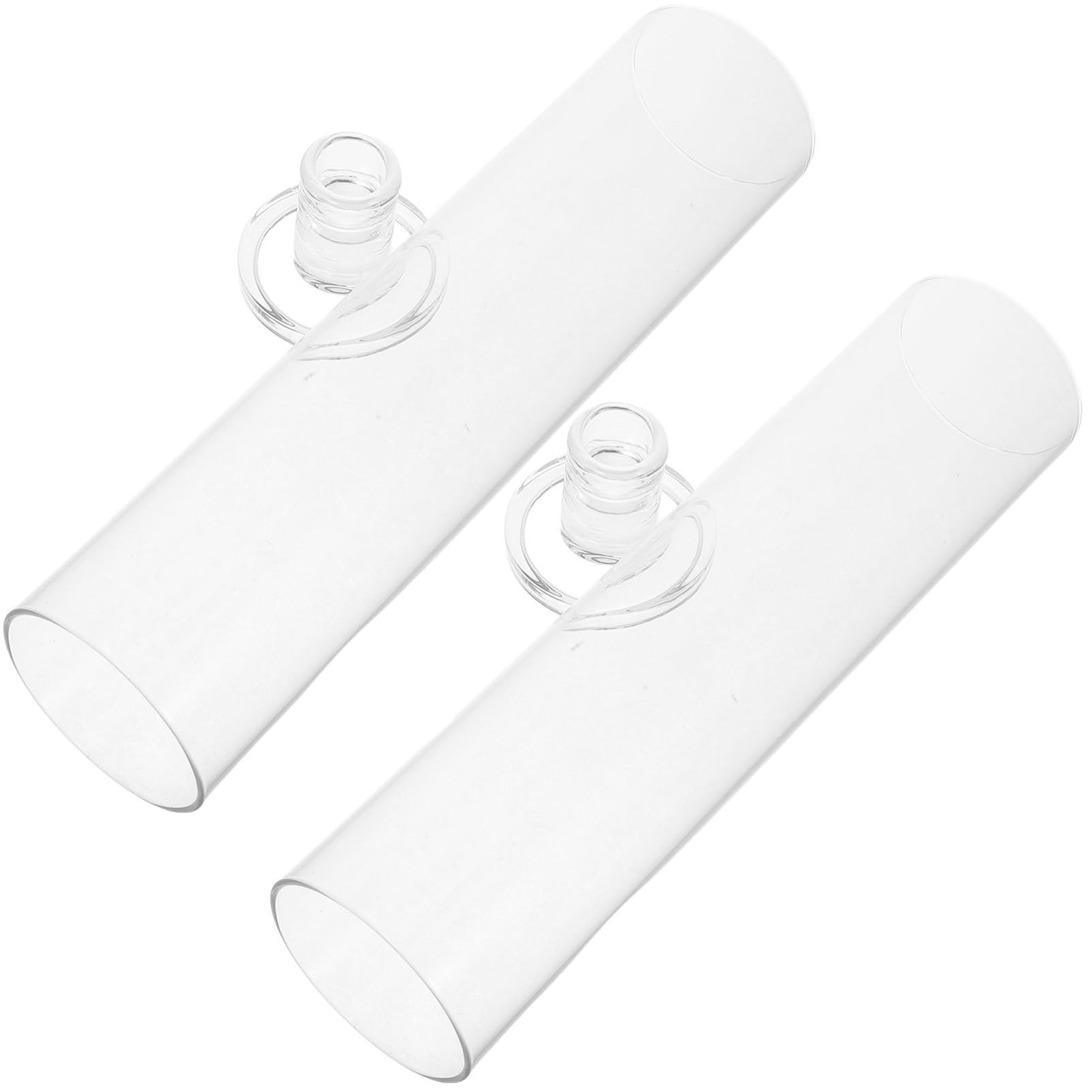 Mobestech Portavelas Estable y Versátil de Vidrio Transparente en Forma de Cilindro, con Tubo Cortaviento para Decoración del Hogar y Cumpleaños