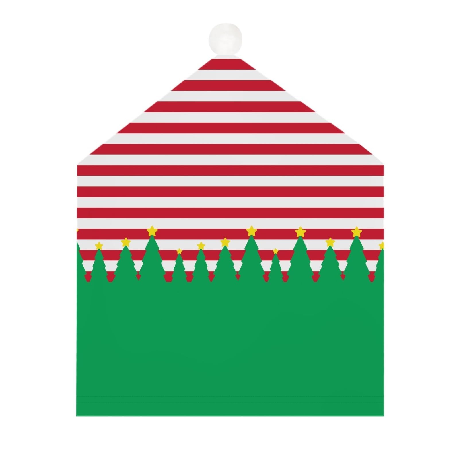 Lukery Árbol Navideño Funda de Silla Navidad, 2 4 6 8 Piezas Fundas Navideñas para Sillas Funda para Silla de Navidad Fundas para Silla de Navidad para Fiesta (8 Piezas,Raya roja A)