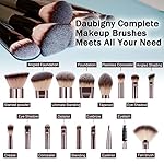 Makeup Brushes, Daubigny 16Pcs Complete Premium Synthetic Makeup Brush Set with Professional Foundation Brushes Powder Concealers Eye shadows Blush Makeup Brush for Perfect Makeup (Champagne Gold) - Image 4