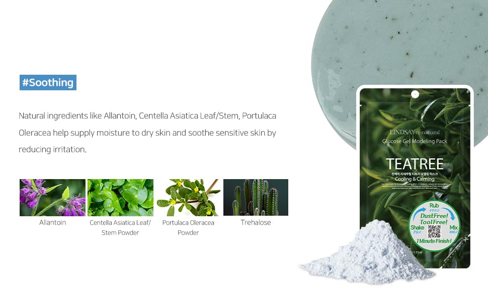 LINDSAY re:natural Teatree Modeling Mask 35g*5ea