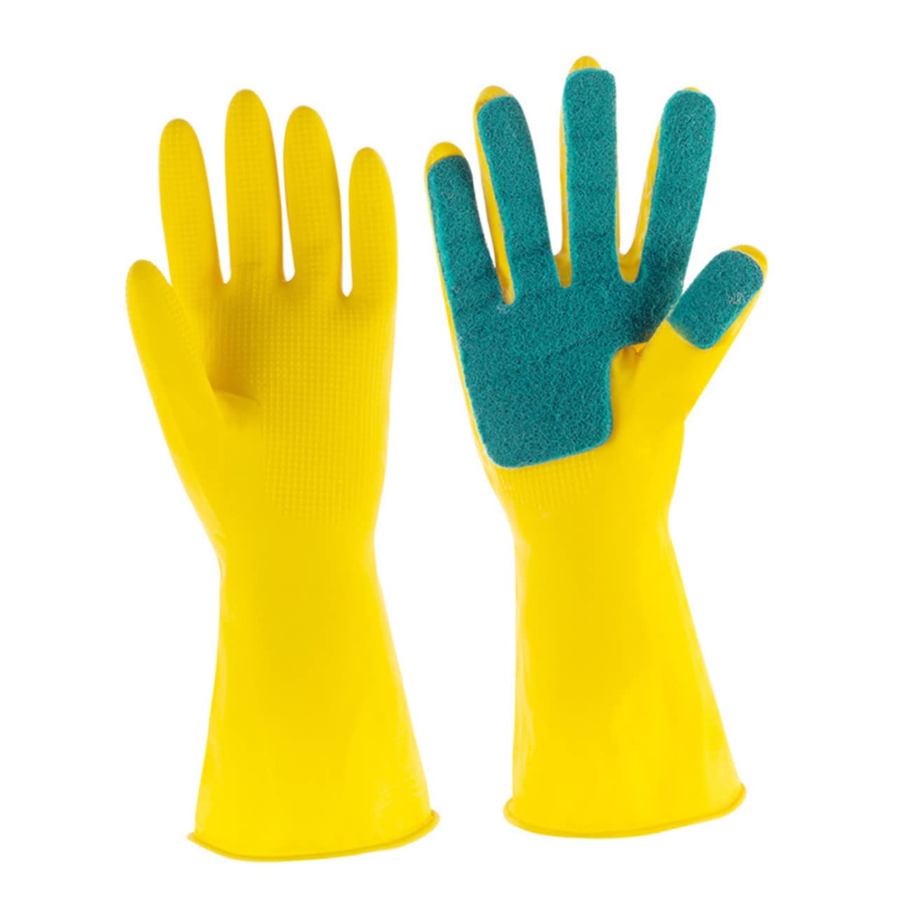 Didiseaon 3 Paia Guanti da Lavoro Domestico Guanti da bucato Strumenti per la Pulizia della casa per la Pulizia di Spugna Pulizie domestiche per Lavare i Piatti Yellow