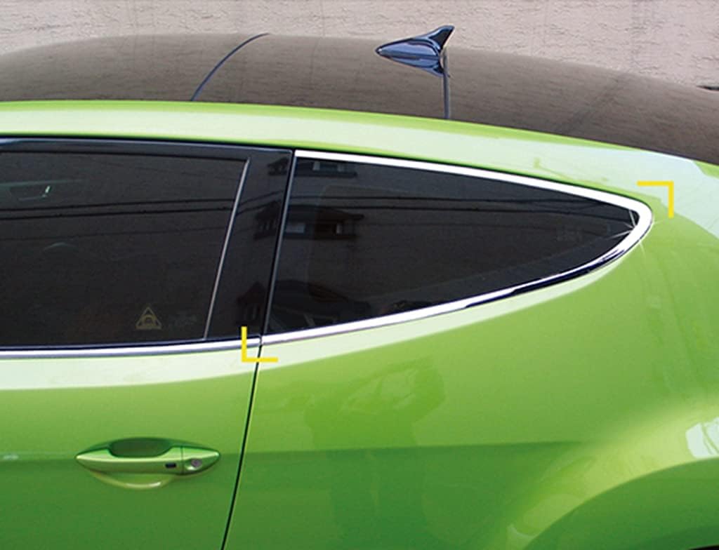 New Protective Rear Window Trims Compatible with Hyundai Veloster 2011-2017 (One Set)