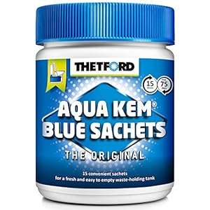 Thetford 202196/0619 Aqua Kem Blue Toilet Sachets, Blue, 375g (15 x 25 g)