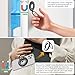 OPSO Magnetic Phone Ring Holder for MagSafe, 360 Degree Rotation Silicone Finger Ring Grip Stand Holder, Adjustable Kickstand, Compatible with iPhone 16 15 14 13 12/Pro/Max, Samsung and All Smartphone