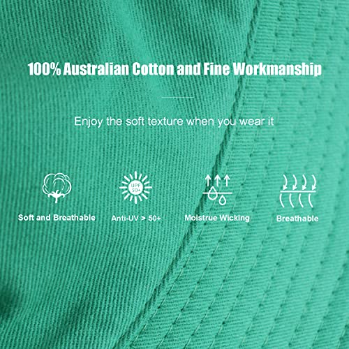 Image of Bucket Hat for Women Men, Reversible Cotton Summer Sun Beach Cap Solid Color Style