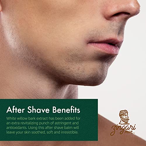 Zingari Man - The Rambler After Shave Balm - Soothing Post-Shave Treatment To Ease Dry, Irritated Skin - Scented Lotion For Men's Skincare With Moisturizers That Hydrate Skin On The Face And Neck, 4Oz #TOP4